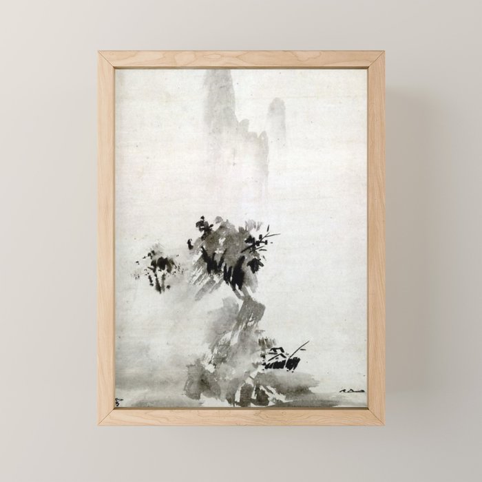 Sesshu Toyo Haboku - Sansui Landscape Mini Art Print Gallery Image 1
