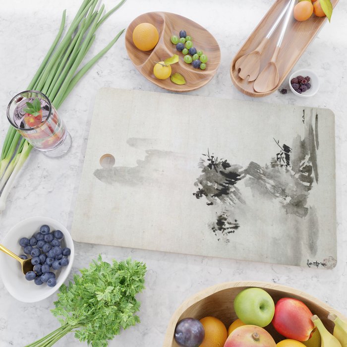 Sesshu Toyo Haboku - Sansui Landscape Cutting Board Gallery Image 2