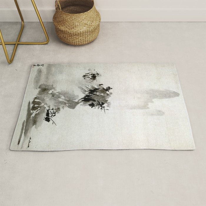 Sesshu Toyo Haboku - Sansui Landscape Rug Gallery Image 1