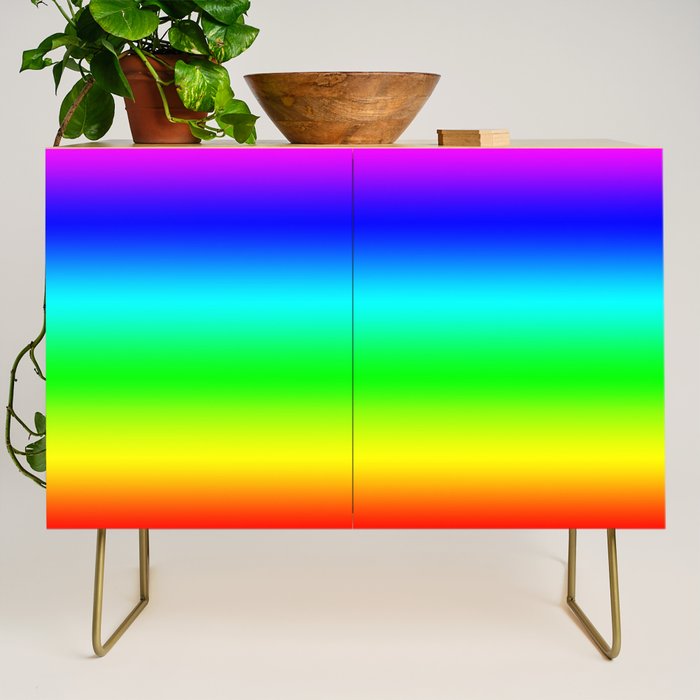 Modern Bright Rainbow Colors Ombre Credenza Gallery Image 1