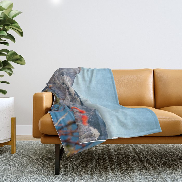 Thielsen from Crater Lake Throw Blanket Gallery Image 1