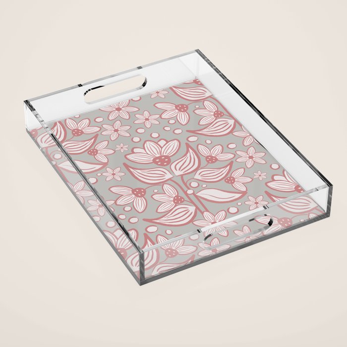 Sweet Florentia Pink Acrylic Tray Gallery Image 1