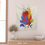 Blue Leaf Willow Wall Tapestry Gallery Image 2