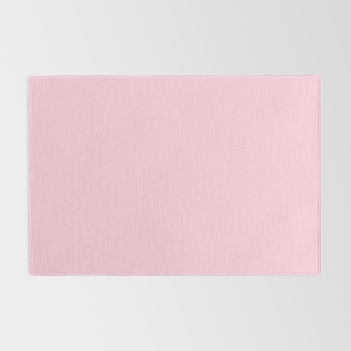 Light Soft Pastel Pink Solid Color Rug Gallery Image 2