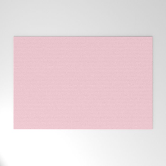 Light Soft Pastel Pink Solid Color Welcome Mat Gallery Image 1