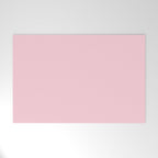 Light Soft Pastel Pink Solid Color Welcome Mat Gallery Image 1