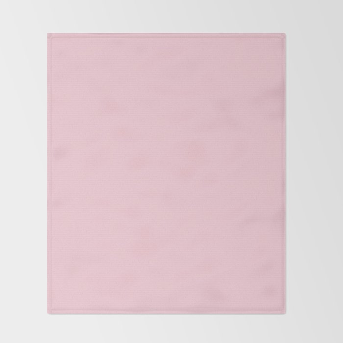 Light Soft Pastel Pink Solid Color Throw Blanket Gallery Image 2