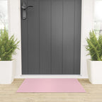 Light Soft Pastel Pink Solid Color Welcome Mat Gallery Image 3