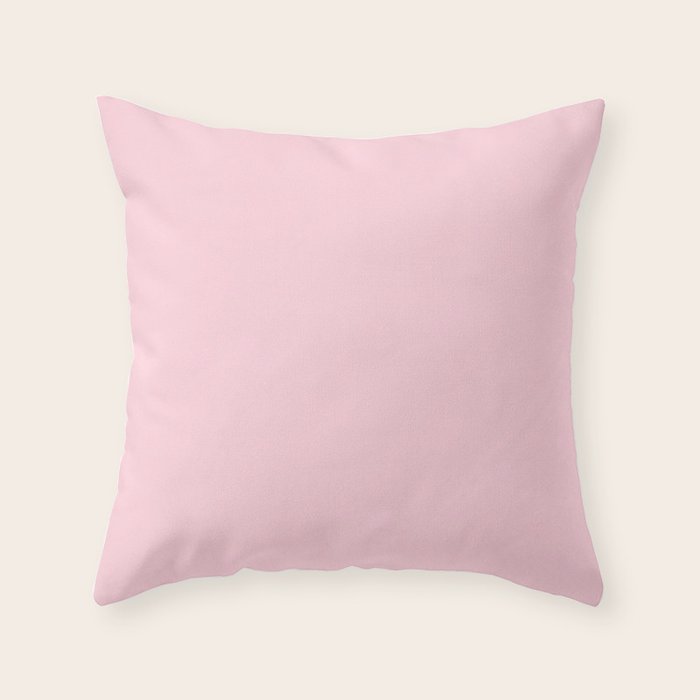 Light Soft Pastel Pink Solid Color Throw Pillow Gallery Image 6