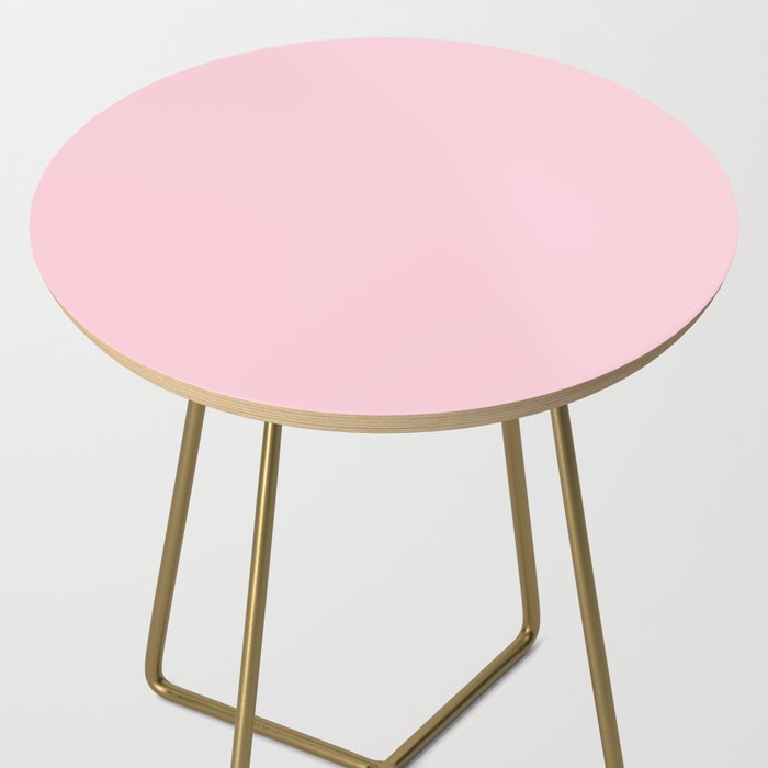 Light Soft Pastel Pink Solid Color Side Table Gallery Image 2