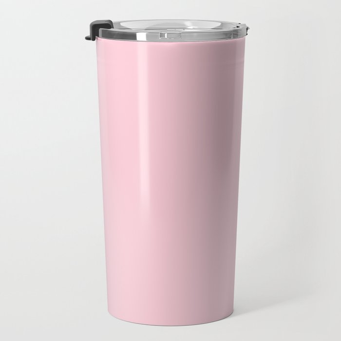 Light Soft Pastel Pink Solid Color Travel Mug Gallery Image 3