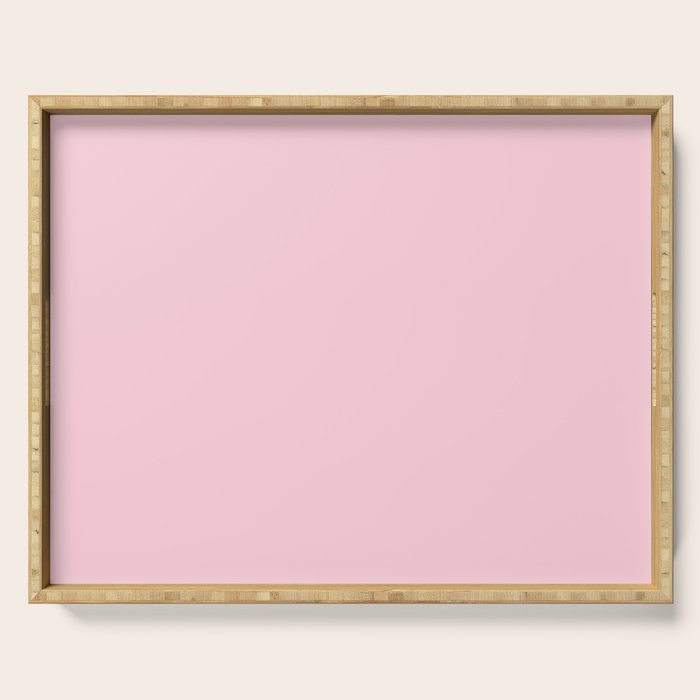 Light Soft Pastel Pink Solid Color Serving Tray Gallery Image 1