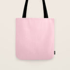 Light Soft Pastel Pink Solid Color Tote Bag Gallery Image 1