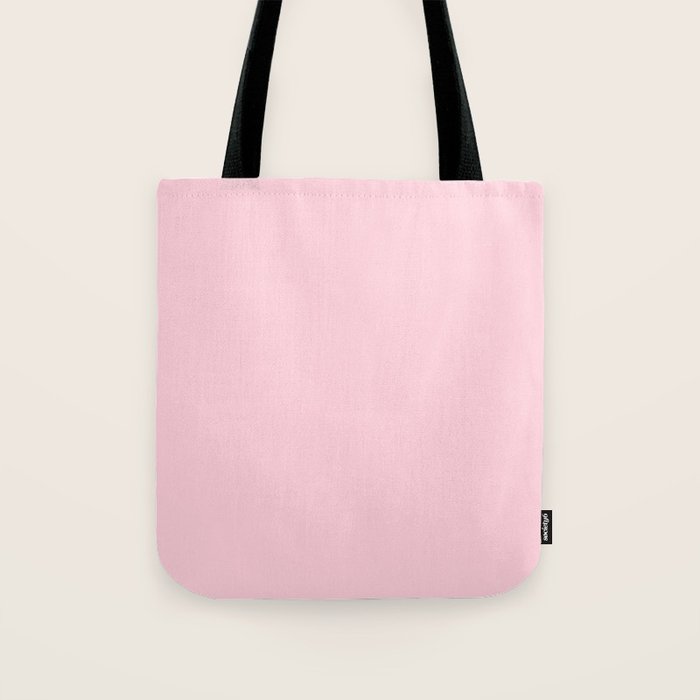 Light Soft Pastel Pink Solid Color Tote Bag Gallery Image 1