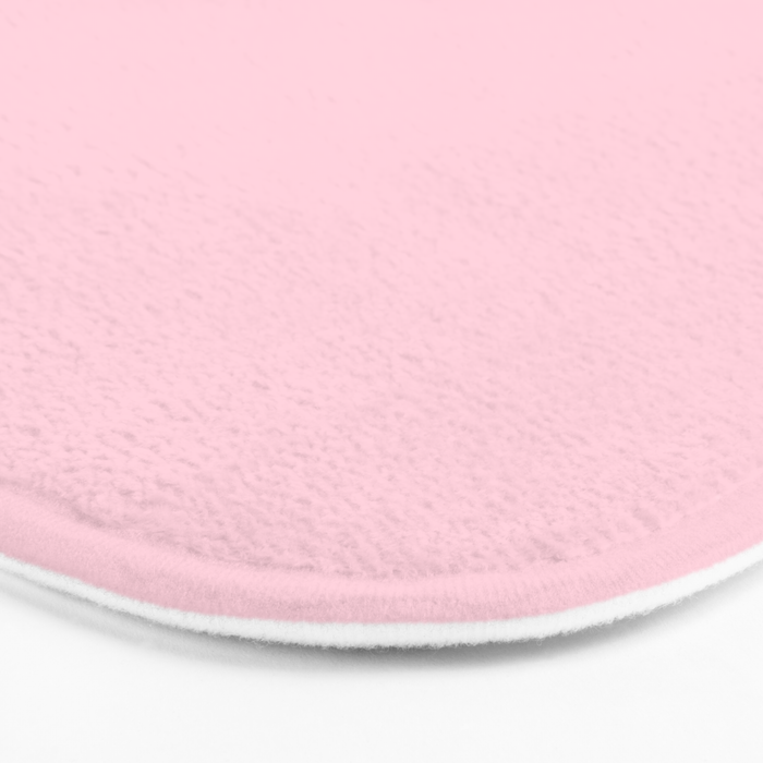 Light Soft Pastel Pink Solid Color Bath Mat Gallery Image 3