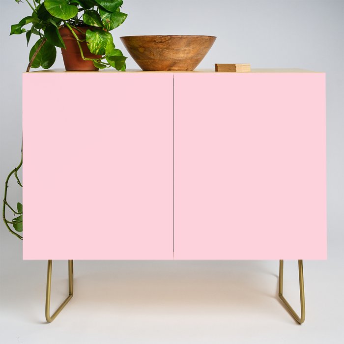 Light Soft Pastel Pink Solid Color Credenza Gallery Image 1
