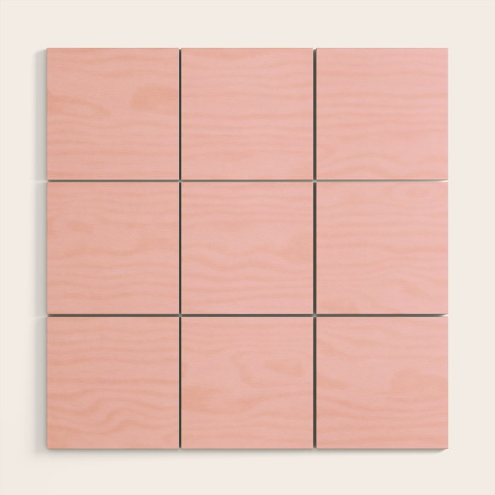 Light Soft Pastel Pink Solid Color Wood Wall Art Gallery Image 1