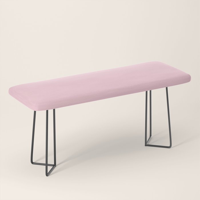 Light Soft Pastel Pink Solid Color Bench Gallery Image 1