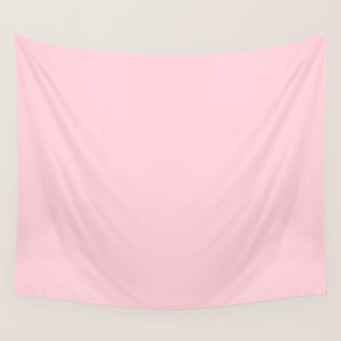 Light Soft Pastel Pink Solid Color Wall Tapestry Gallery Image 4