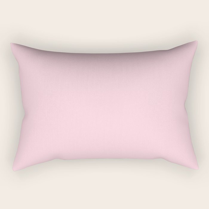 Light Soft Pastel Pink Solid Color Rectangular Pillow Gallery Image 2