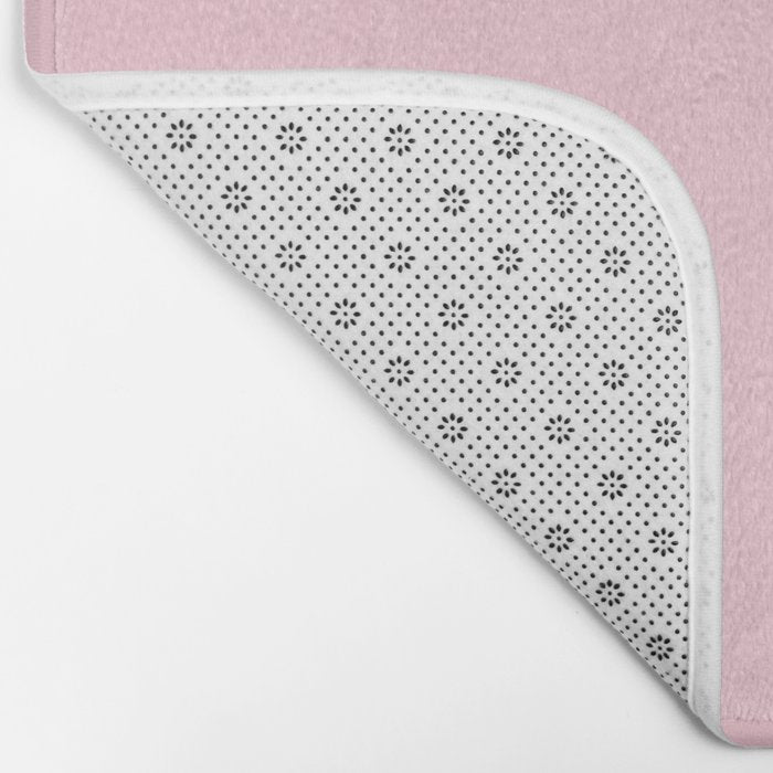 Light Soft Pastel Pink Solid Color Bath Mat Gallery Image 2