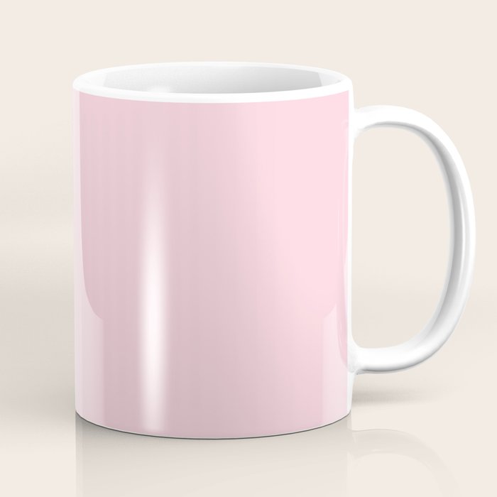 Light Soft Pastel Pink Solid Color Coffee Mug Gallery Image 1