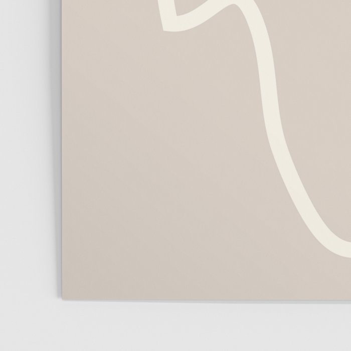 Abstract line art / Face/beige Poster Gallery Image 3