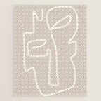 Abstract line art / Face/beige Jigsaw Puzzle Gallery Image 1