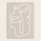 Abstract line art / Face/beige Poster Gallery Image 4