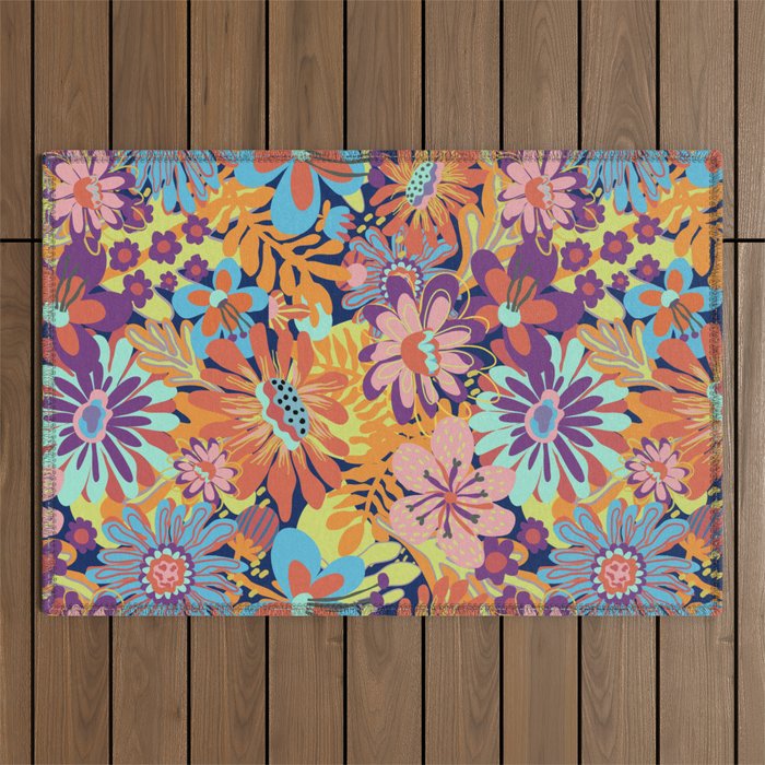 Tropical bloom Outdoor Rug Gallery Image 1
