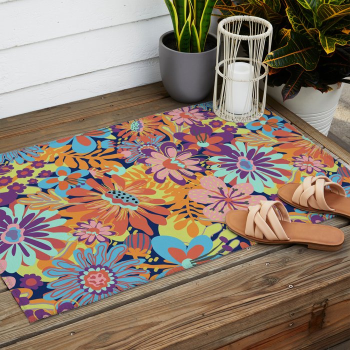 Tropical bloom Outdoor Rug Gallery Image 2