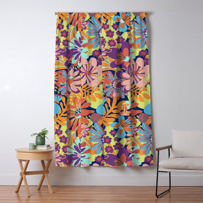 Tropical bloom Window Curtain Gallery Image 1