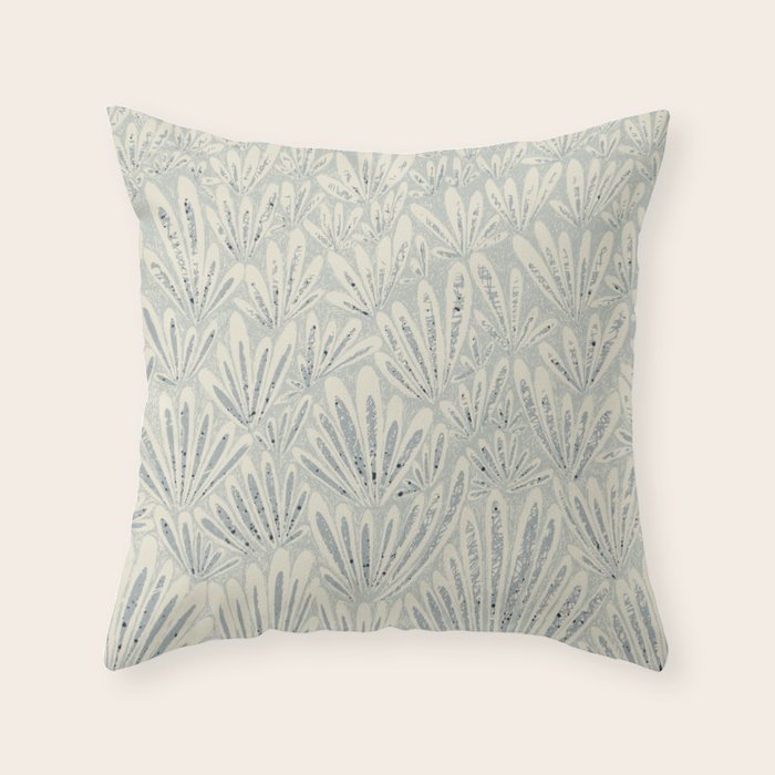 calming essentials meadow chalky blue Throw Pillow Gallery Image 6