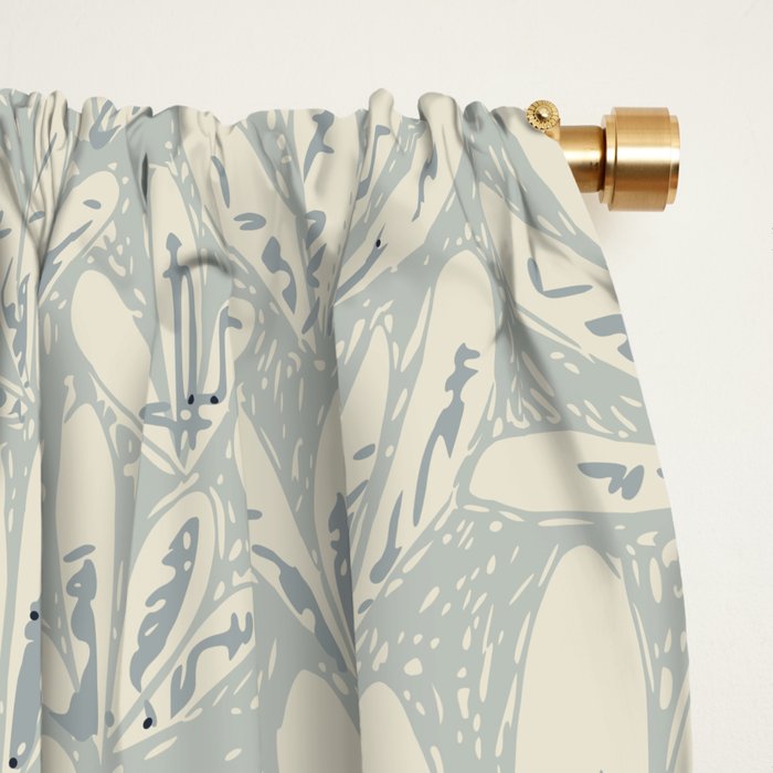 calming essentials meadow chalky blue Window Curtain Gallery Image 2