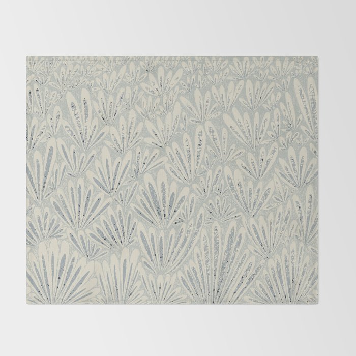 calming essentials meadow chalky blue Throw Blanket Gallery Image 2