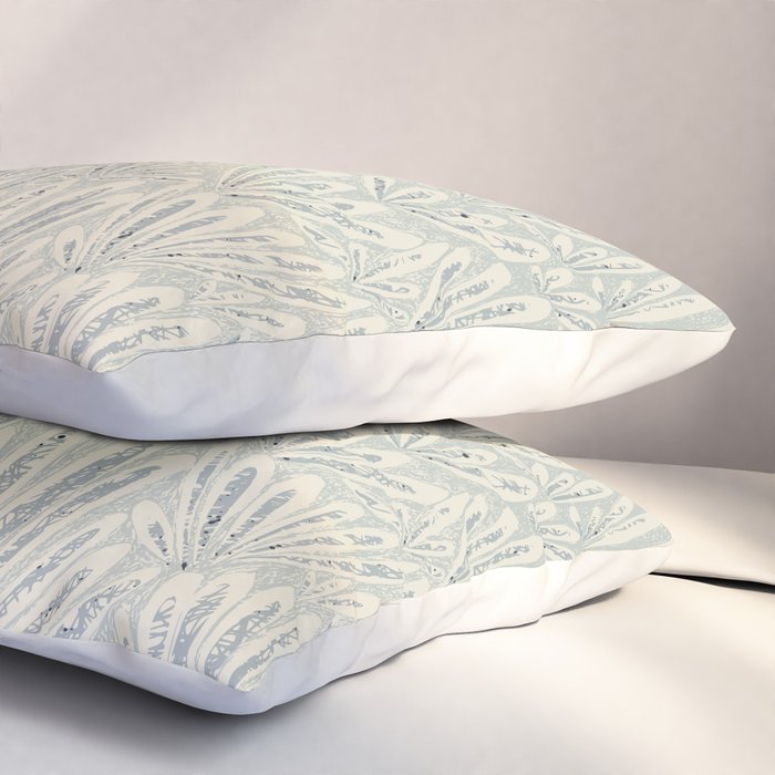 calming essentials meadow chalky blue Pillow Sham Gallery Image 3