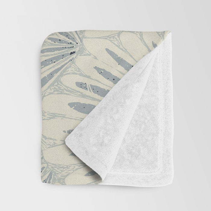 calming essentials meadow chalky blue Throw Blanket Gallery Image 3