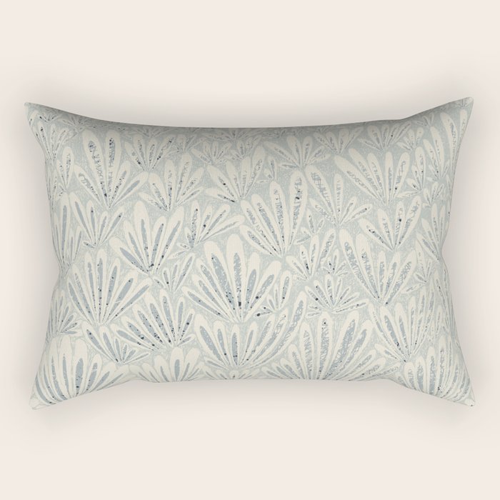 calming essentials meadow chalky blue Rectangular Pillow Gallery Image 2