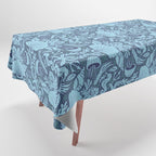 Neptune's joy dublex blue damask reworked Tablecloth Gallery Image 1