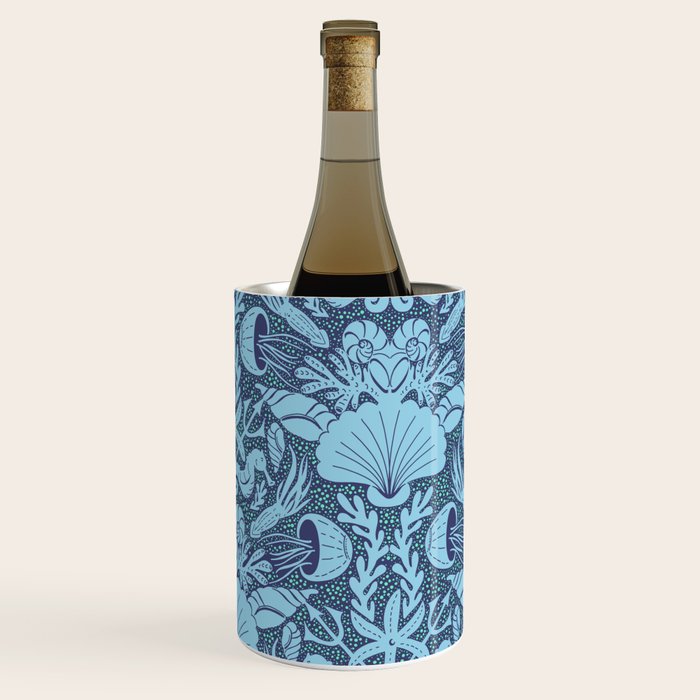 Neptune's joy dublex blue damask reworked Wine Chiller Gallery Image 3