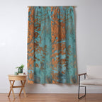 Tarnished in Teal and Copper Rust Window Curtain Gallery Image 5