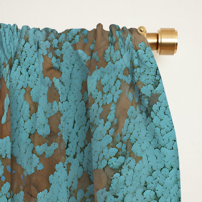 Tarnished in Teal and Copper Rust Window Curtain Gallery Image 2