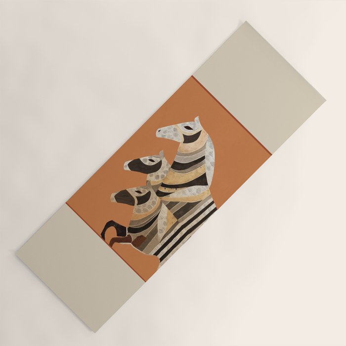 Horses in Stripes II Yoga Mat Gallery Image 1