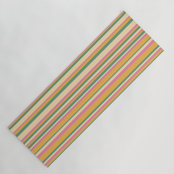 Classic Stripes XIX - Boho Vintage Yoga Mat Gallery Image 1