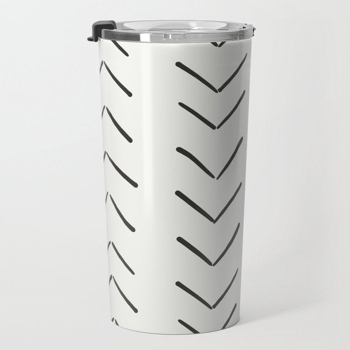 Boho Big Arrows in Cream Travel Mug Gallery Image 3