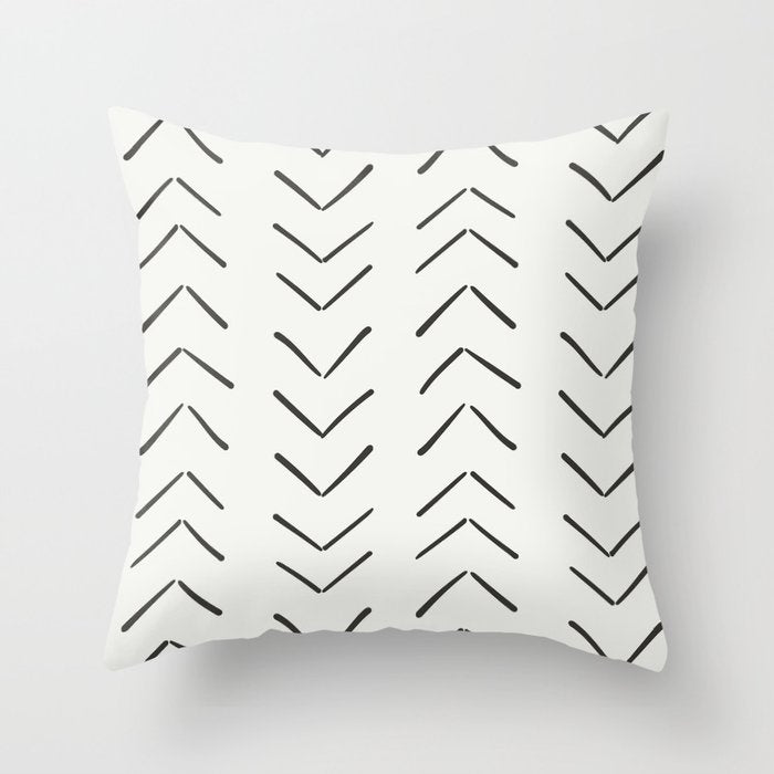Boho Big Arrows in Cream Throw Pillow Gallery Image 6