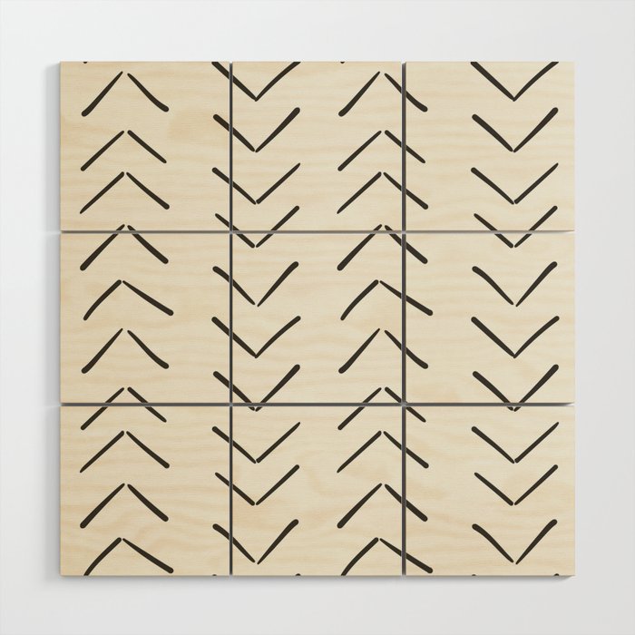 Boho Big Arrows in Cream Wood Wall Art Gallery Image 1