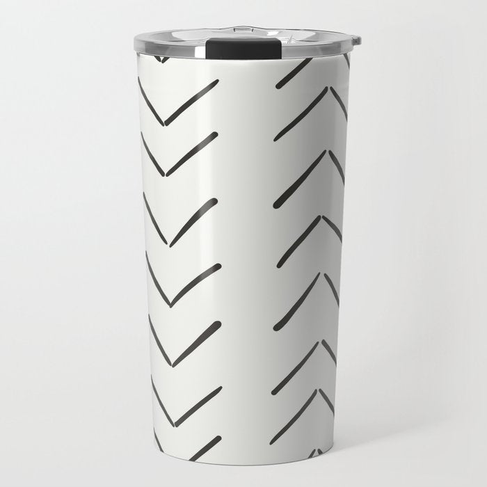 Boho Big Arrows in Cream Travel Mug Gallery Image 1