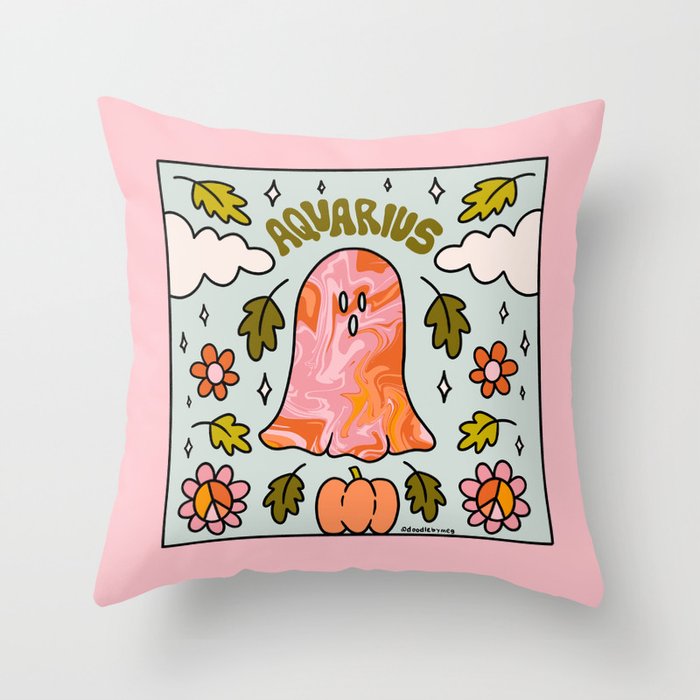 Aquarius Ghost Throw Pillow Gallery Image 6