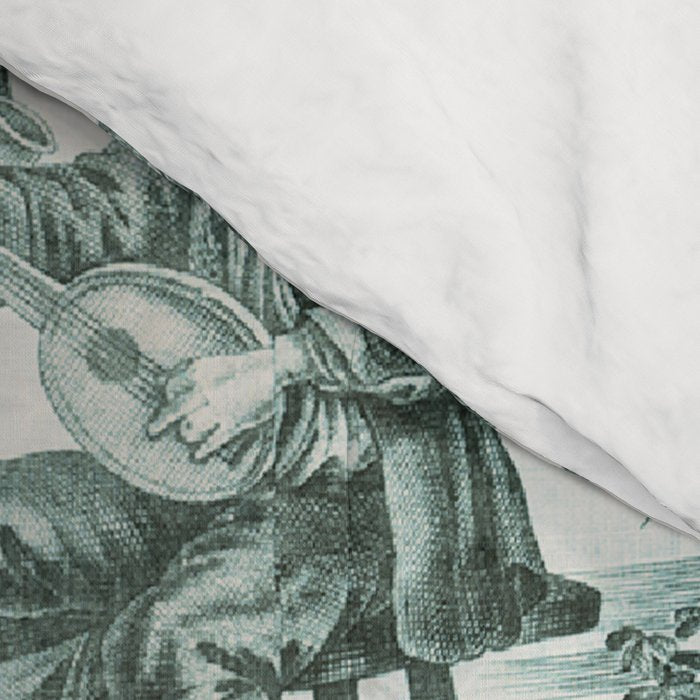 Vintage Green French Toile Landscape Comforter Gallery Image 4